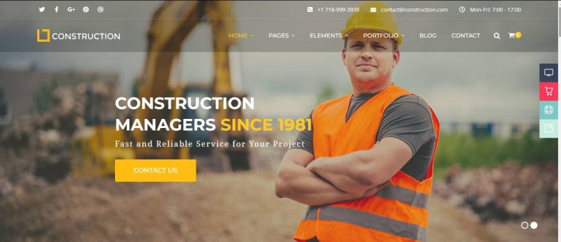 Construction Business Website