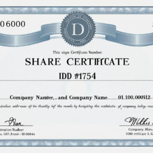 Share Certificate