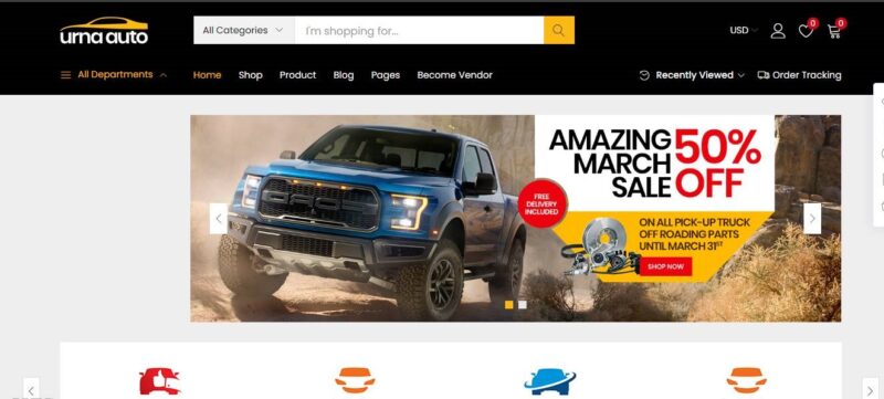 Auto Parts E-commerce Website